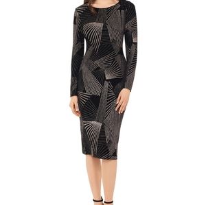 Betsy & Adam Geometric Pattern Dress (glitter)